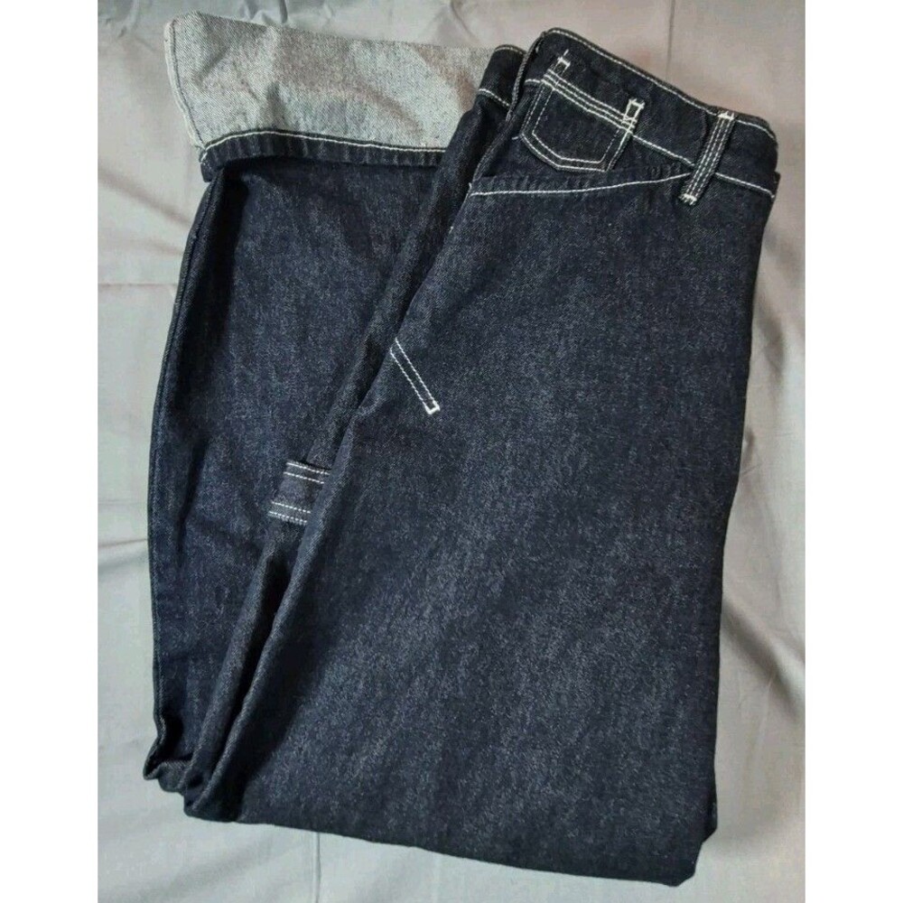 Pilcro Kayden High-Rise Carpenter Barrel Jeans Womens Size 30T Folded Cuff Hem